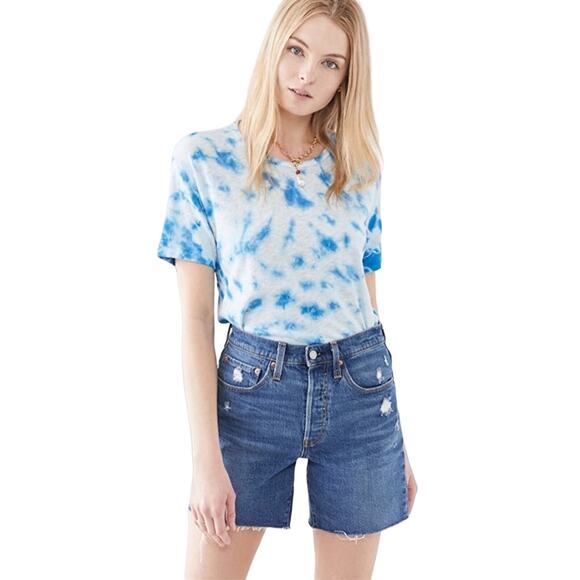 AMO Scoop Neck Tee Slub Jersey - Sky Tie Dye Size XS NWT $160 - Picture 3 of 11